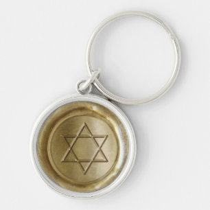 WSM - Gold - Star-of-David - Key Ring