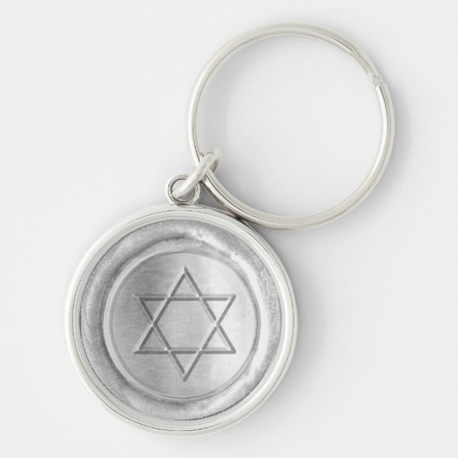 WSM - Silver - Star-of-David - Key Ring (Front)