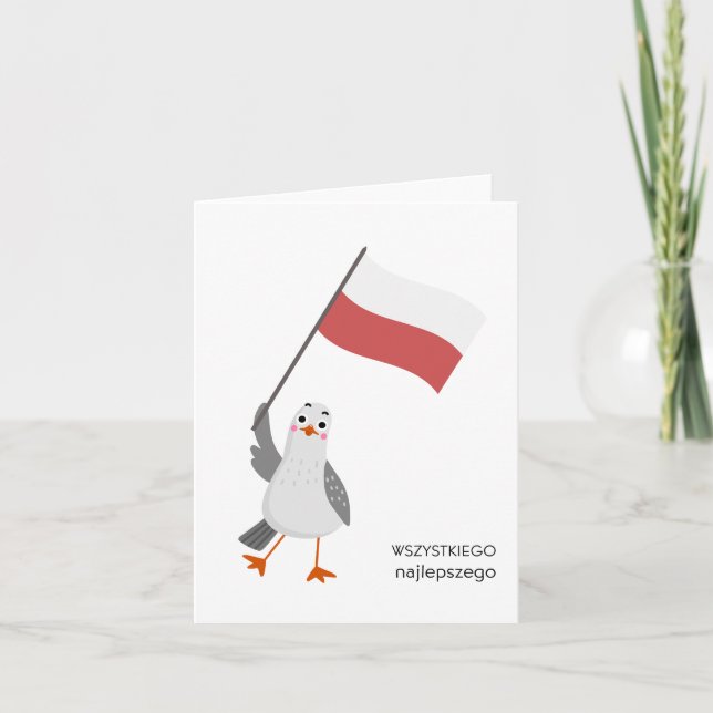 Wszystkiego najlepszego - Polish Happy Birthay Card (Front)