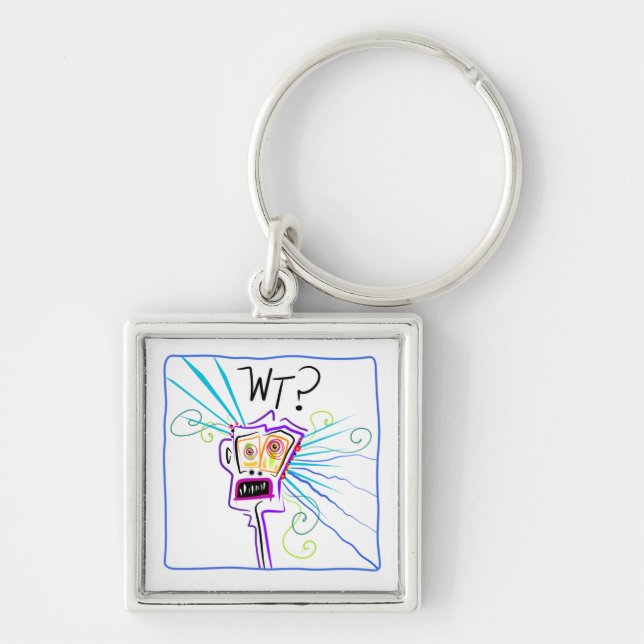 WT? WHAT THE ?? EMOJI Meemogie Key Ring (Front)
