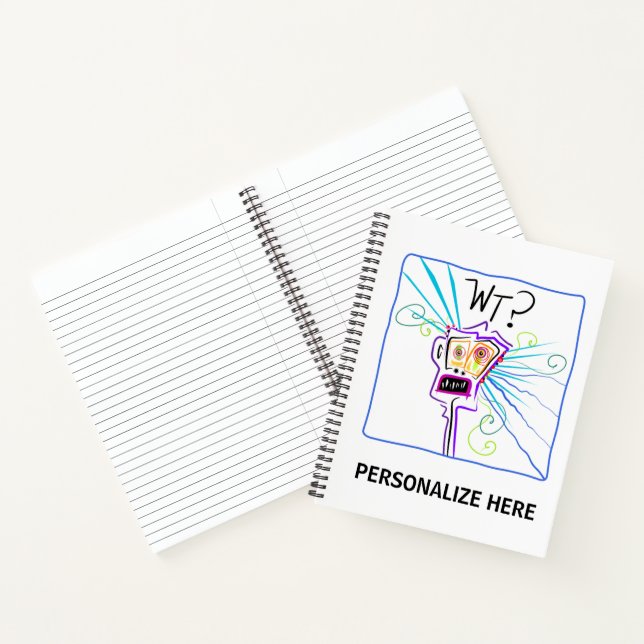 WT? - WHAT THE ?? EMOJI Meemogie Notebook (Inside)