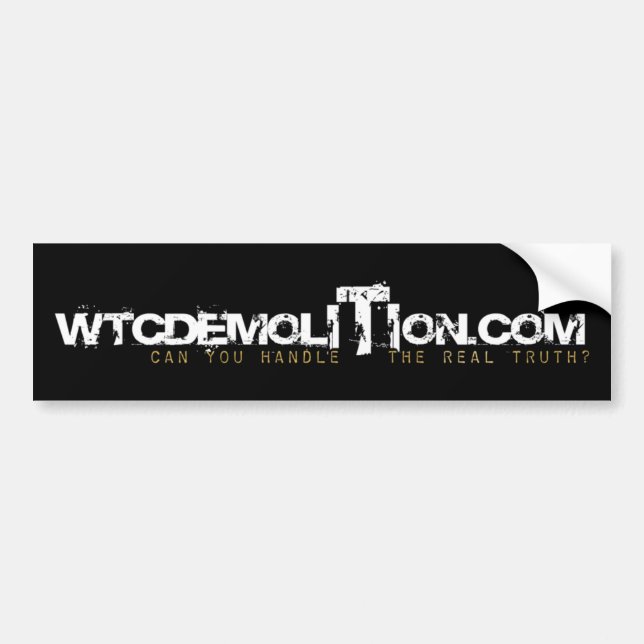 WTCDEMOLITION.COM BUMPER STICKER (Front)