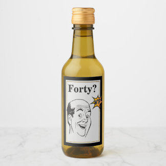 wtf 40th Birthday Party Funny Mens Birthday Wine Label