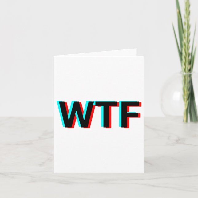 Wtf – Bold Straight To The Point Sticker  Card (Front)