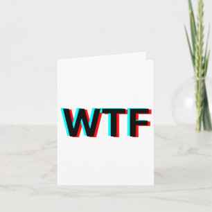 Wtf – Bold Straight To The Point Sticker Card