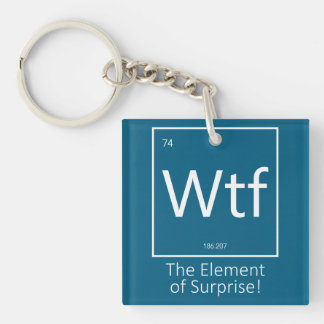 Wtf Funny, Periodic Table Style Key Ring