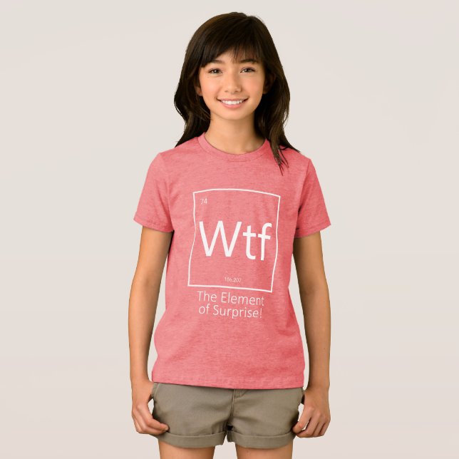 Wtf Funny, Periodic Table Style  Tri-Blend Shirt (Front Full)