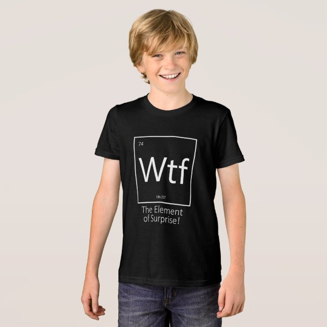 Wtf Funny, Periodic Table Style  Tri-Blend Shirt (Front Full)
