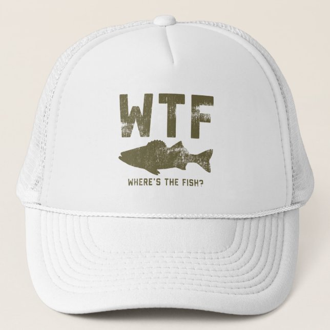 Wtf is that fish man_women trucker hat (Front)
