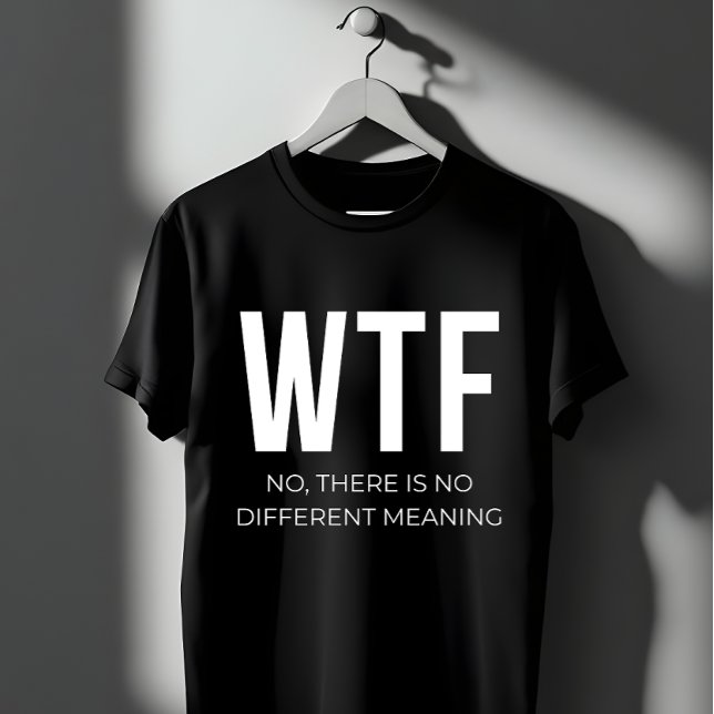 WTF Minimalist Typography Design T-Shirt (Creator Uploaded)