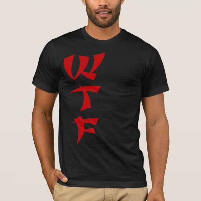 WTF Red Dragon Mn Jersey Tee in Black (Front)