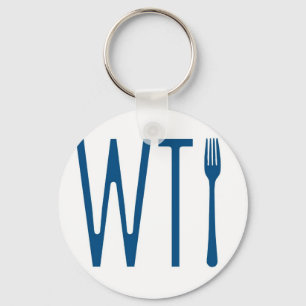 WTF - What The Fork Humour Merchandise Key Ring