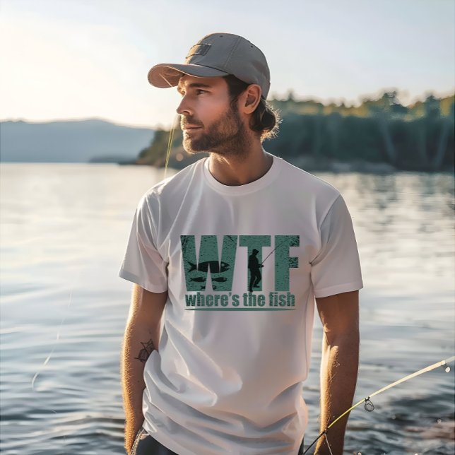 WTF where's the fish funny fishing T-Shirt (Creator Uploaded)