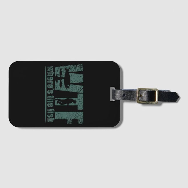 WTF Wheres The Fish Luggage Tag (Front Horizontal)