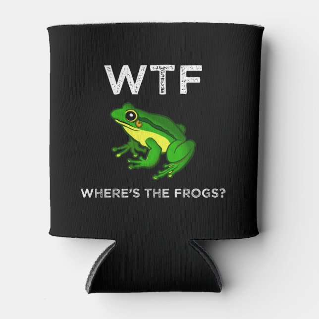 WTF - Where's The Frogs? Can Cooler (Front)