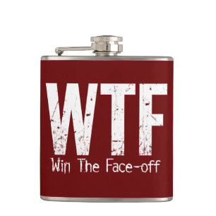 WTF: Win The Face-off (Hockey) Hip Flask