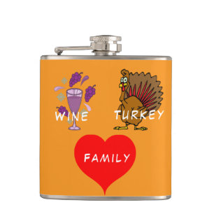 WTF Wine Turkey Family Thunder_Cove Hip Flask