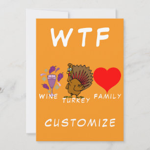 WTF Wine Turkey Family Thunder_Cove Invitation