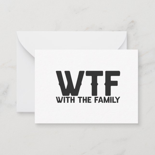 WTF With The Family Funny Summer Vacation Matching Card (Front)