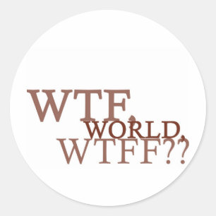 WTF World Classic Round Sticker