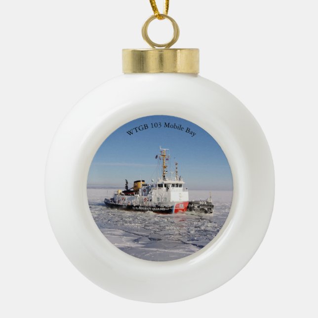 WTGB 103 Mobile Bay ice ball or snowflake ornament (Front)