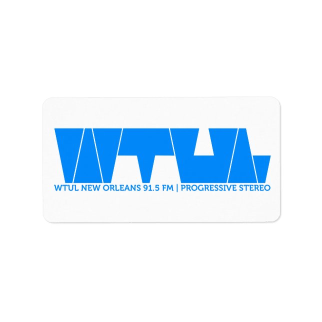 WTUL Radio Station Labels (Front)