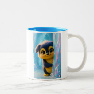 Wuffoo Molli Cute Kawaii Puppy Ice cave Two-Tone Coffee Mug