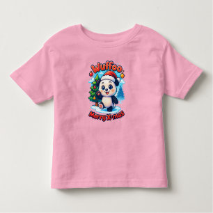 Wuffoo Poppi Merry X-mas Kawaii 3D Holiday Toddler T-Shirt