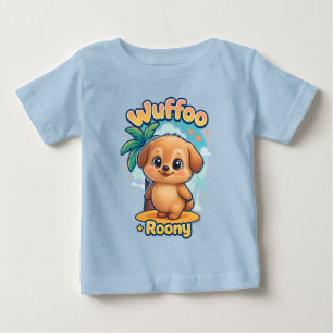 Wuffoo Roony Cute Kawaii Puppy Tropical Island Baby T-Shirt