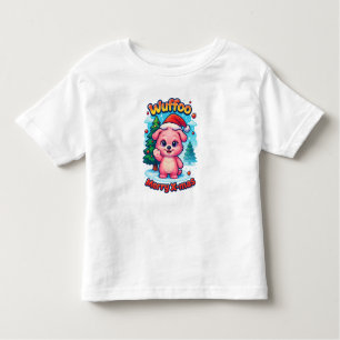 Wuffoo Shelly Merry X-mas Kawaii 3D Holiday Toddler T-Shirt