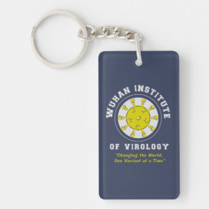 Wuhan Institute Virology Lab Leak Keychain Gift