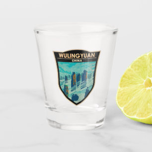 Wulingyuan Scenic Area China Travel Art Vintage Shot Glass