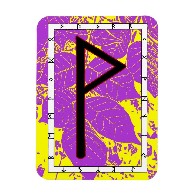 Wunjo Viking Rune Magnet - Joy! (Vertical)