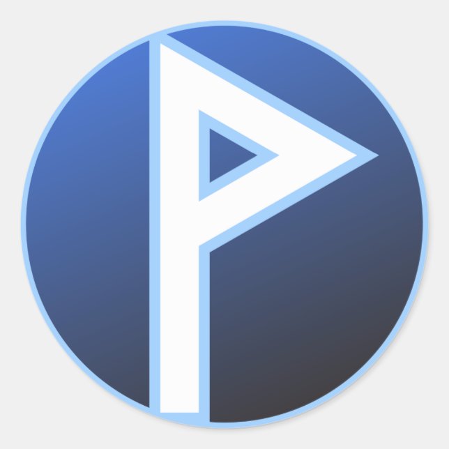 Wunjo Wynn Rune Classic Round Sticker (Front)