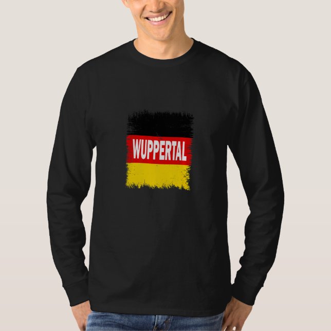 Wuppertal  Germany With German Flag T-Shirt (Front)