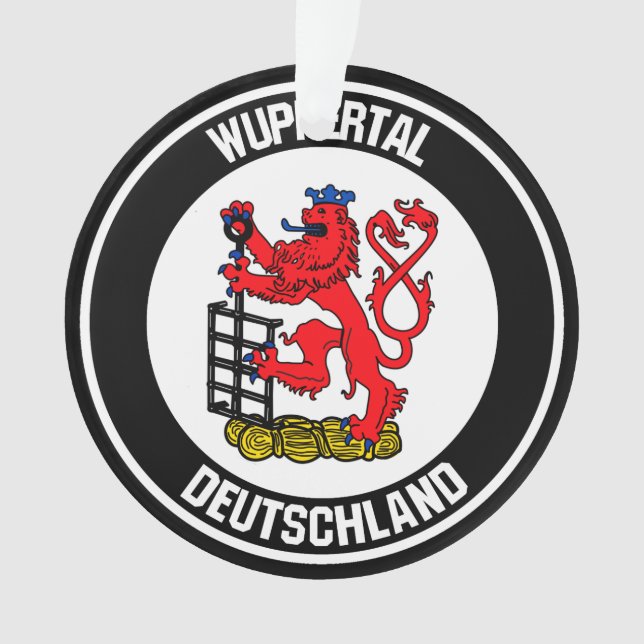 Wuppertal Round Emblem Ornament (Front)
