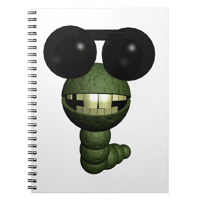Wurm mit Sonnenbrille Notebook (Front)