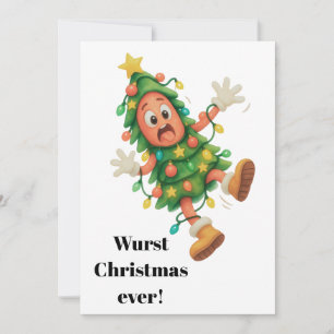 Wurst Christmas ever! Funny personalised Salami Holiday Card