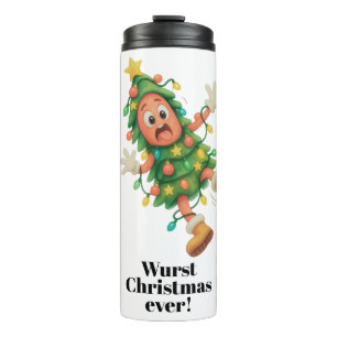 Wurst Christmas ever! Funny personalised Salami  Thermal Tumbler