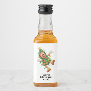Wurst Christmas ever! Funny Salami Liquor Bottle Label