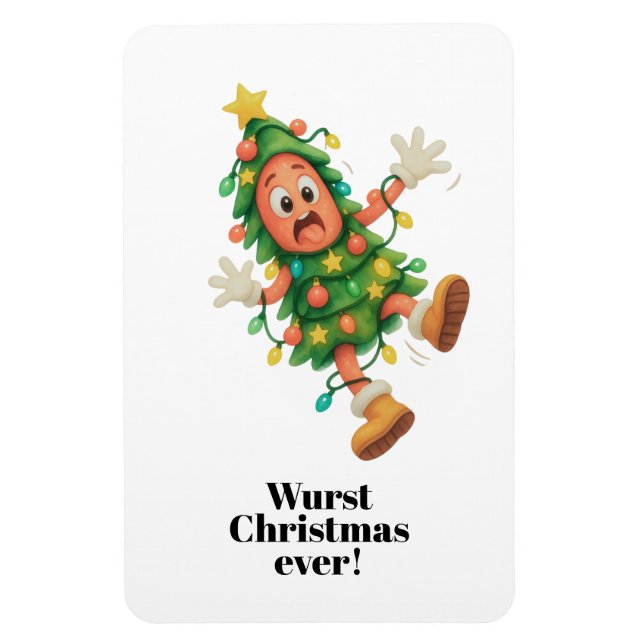 Wurst Christmas ever! Funny  Salami  Magnet (Vertical)