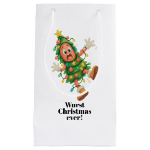Wurst Christmas ever! Funny Salami Small Gift Bag