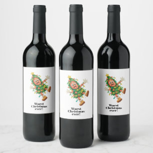 Wurst Christmas ever! Funny Salami Wine Label