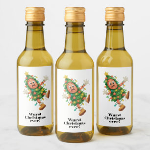 Wurst Christmas ever! Funny Salami Wine Label