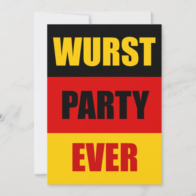 Wurst Party Ever Oktoberfest German Invite (Front)