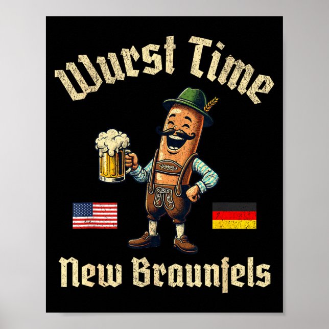 Wurst Time Wurst Fest German Beer Festival New Bra Poster (Front)