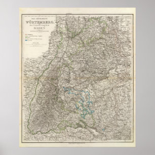 Wurtemberg, Baden Poster