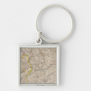 Wurttemberg, Bayern Atlas Map of Germany Key Ring