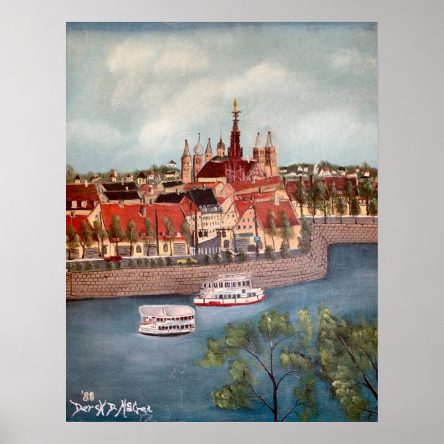 wurzburg germany europe oil painting print (Front)