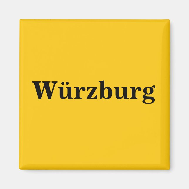 Würzburg Magnet Schild Gold Gleb (Front)